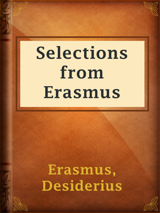 Cover image for Selections from Erasmus